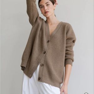 Jenni Kayne Cashmere Cocoon Sweater in Undyed Stone, size XS